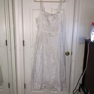 White Anthropologie White Maxi Tank Style Dress - Size XL